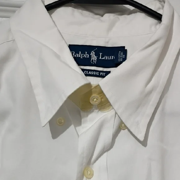 Ralph Lauren White Casual Button Down Shirt with Logo - Picture 2 of 8